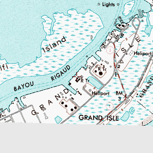 Topographic Map of Exxon Heliport, LA