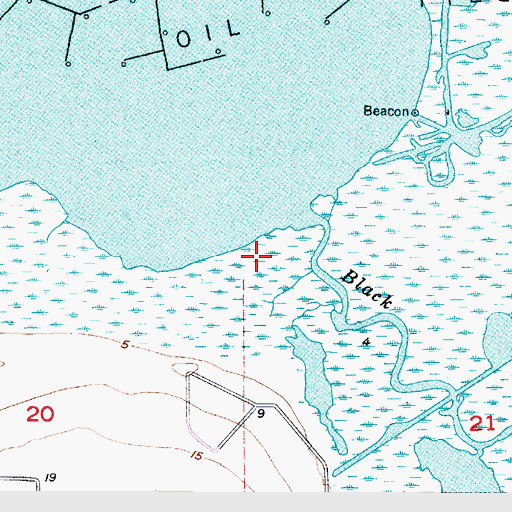 Topographic Map of West Hackberry Heliport, LA