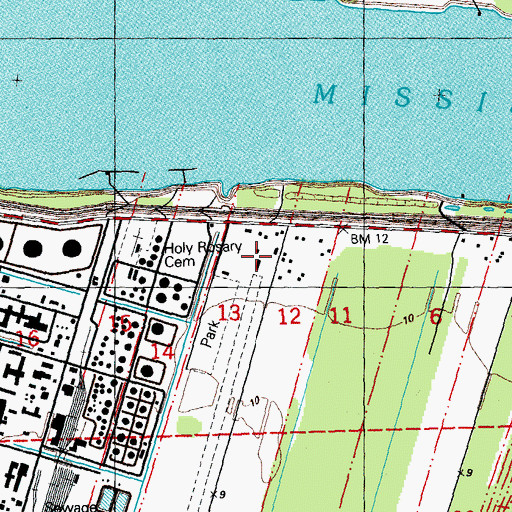 Topographic Map of Triche Field, LA