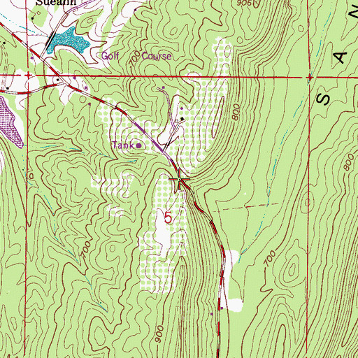 Topographic Map of Dean Gap, AL