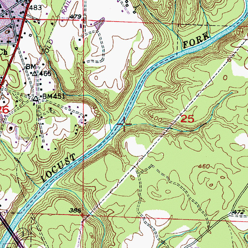 Topographic Map of Doss Ferry (historical), AL