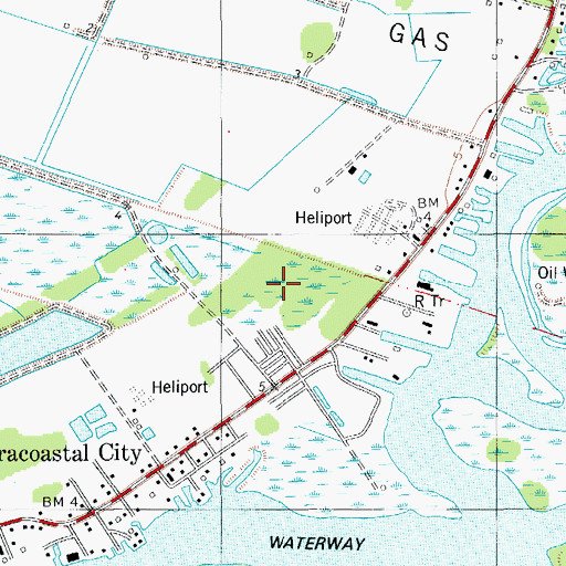 Topographic Map of Union Oil Company of California Heliport, LA