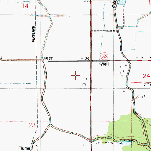 Topographic Map of Reed Airfield, LA