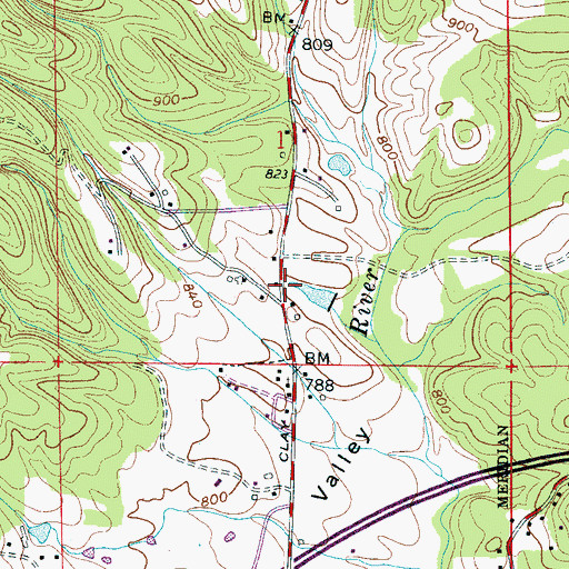 Topographic Map of Reid Spring, AL