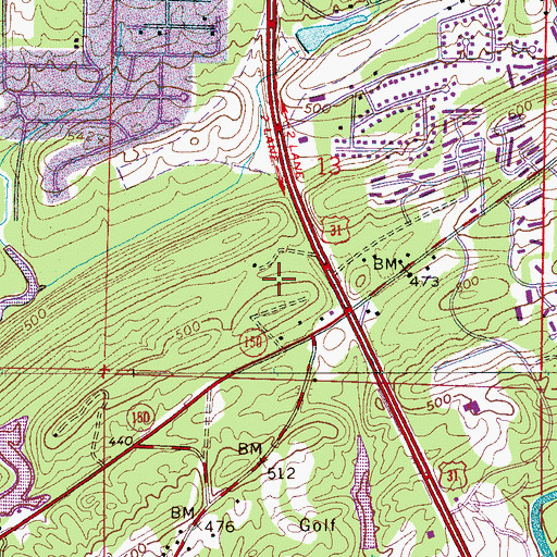 Topographic Map of Riverchase Galleria Shopping Center, AL