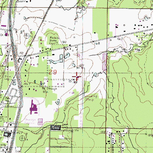 Topographic Map of Old Hickory Ranch Airport, LA