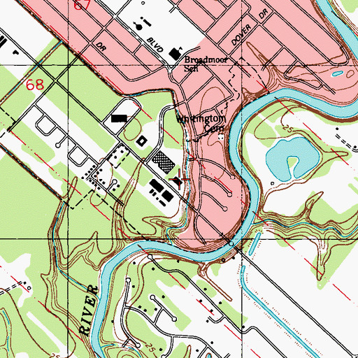 Topographic Map of Tenneco Heliport, LA