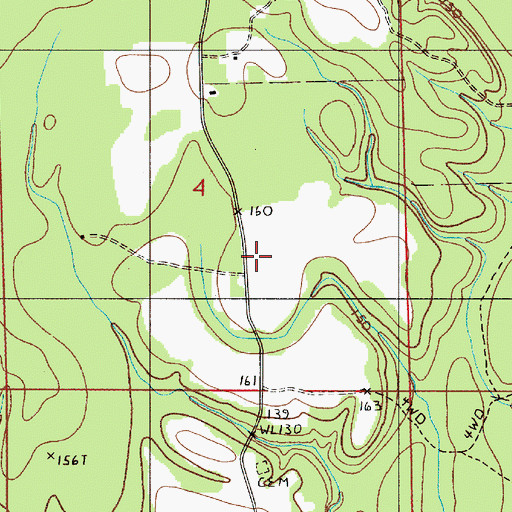 Topographic Map of Pernell, AL