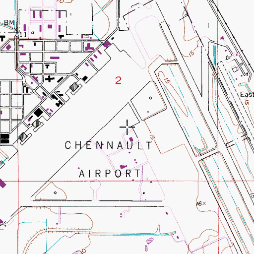 Topographic Map of Petroleum Helicopters Heliport, LA