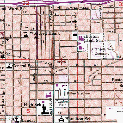 Topographic Map of Utec Heliport, LA