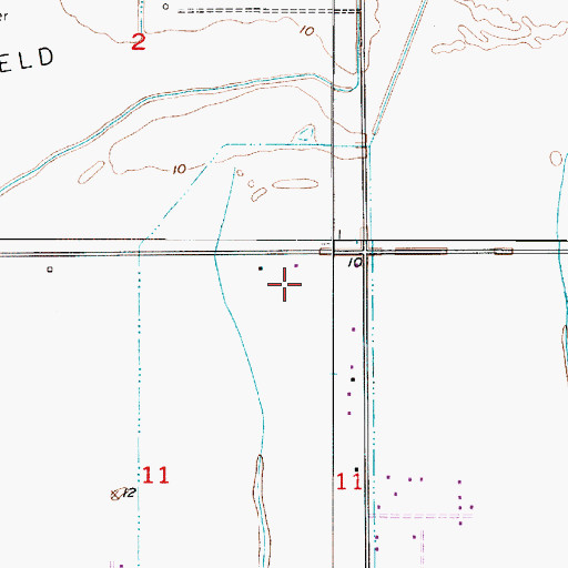 Topographic Map of South 40 Heliport, LA