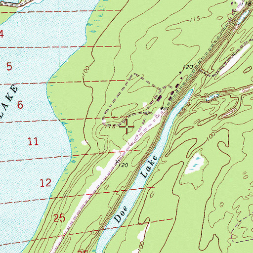 Topographic Map of Cottonwood Airport, LA