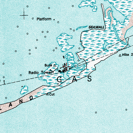 Topographic Map of Compressors Heliport, LA