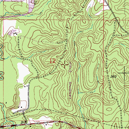 Topographic Map of Leesville Airport, LA