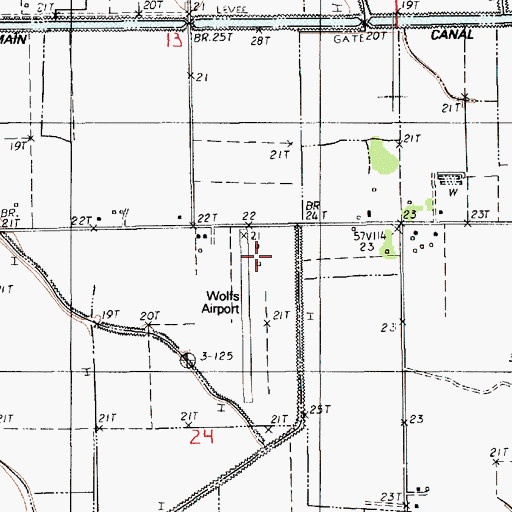 Topographic Map of Ken Guidry Number 4 Airport, LA