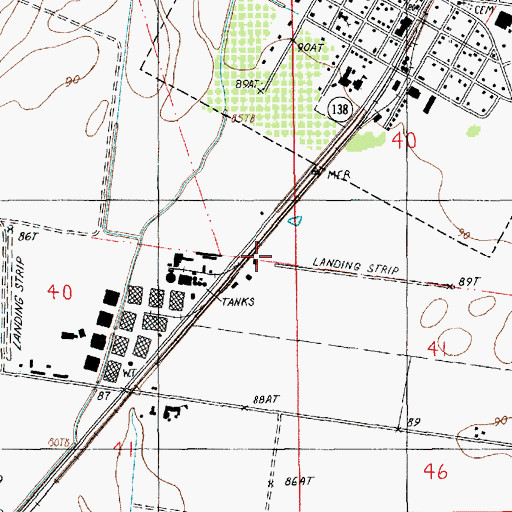 Topographic Map of Arkla Flyers Inc Airport, LA