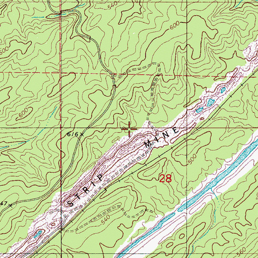 Topographic Map of Getmore Number 2 Mine, AL