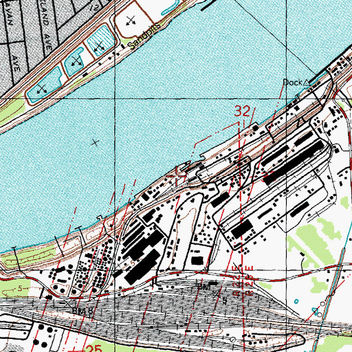 Topographic Map of Avondale Heliport, LA