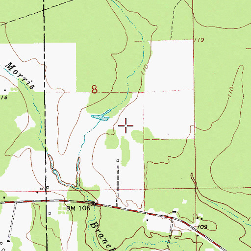 Topographic Map of Dyer Airport, LA