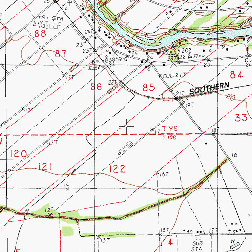 Topographic Map of Skyview Ranch Airport (historical), LA