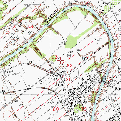 Topographic Map of Gary Landing Strip Ultralight Flightpark, LA