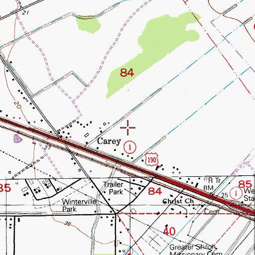 Topographic Map of Omni Airport, LA