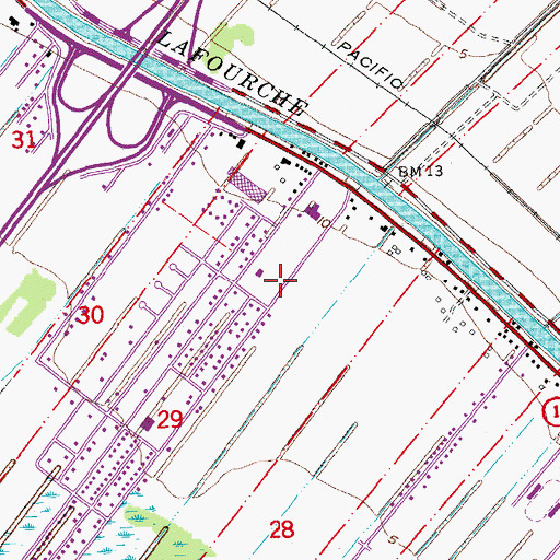 Topographic Map of Saint Anne Heliport, LA