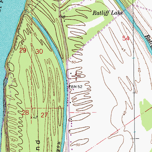 Topographic Map of Killarny Farm Airport (historical), LA