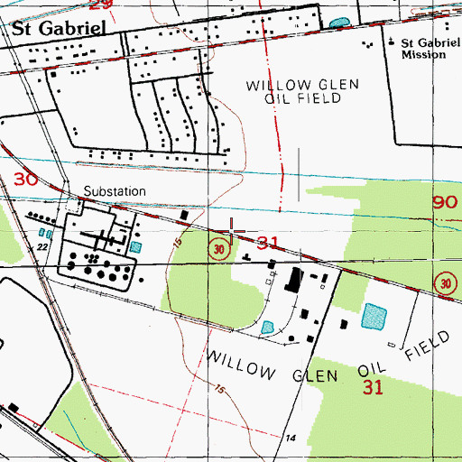 Topographic Map of East Field Heliport, LA