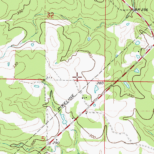 Topographic Map of Maeora Airport (historical), LA