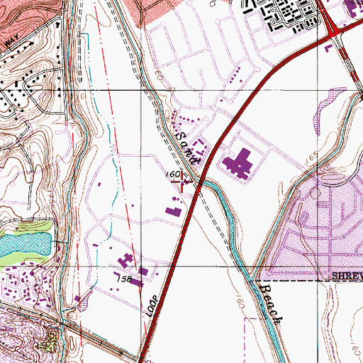 Topographic Map of Schumpert Clinic South Heliport, LA