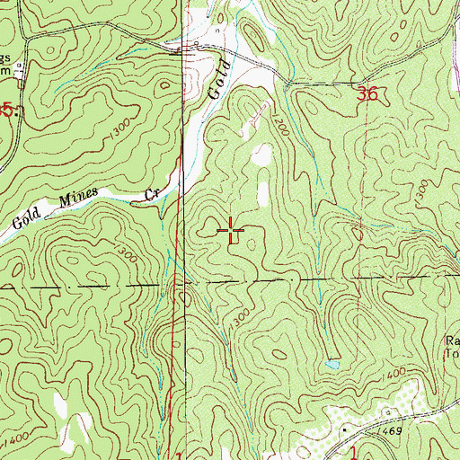 Topographic Map of Hodge Mine, AL