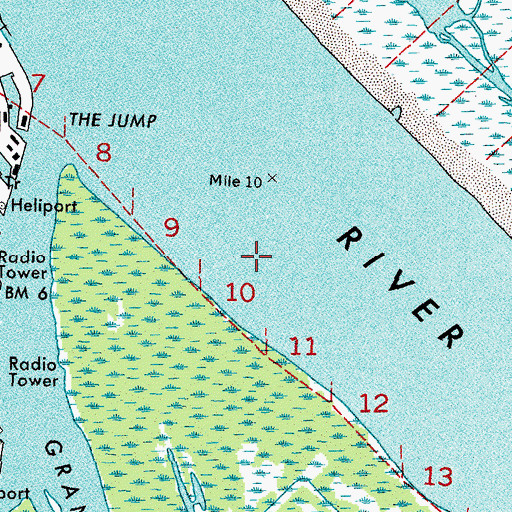 Topographic Map of Phi Venice Heliport, LA