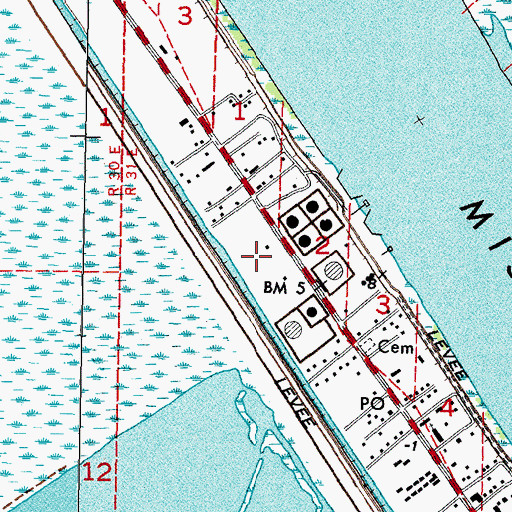 Topographic Map of Era Helicopters Venice Base Heliport, LA