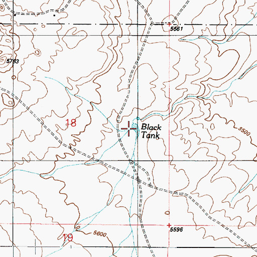 Topographic Map of Black Tank, AZ