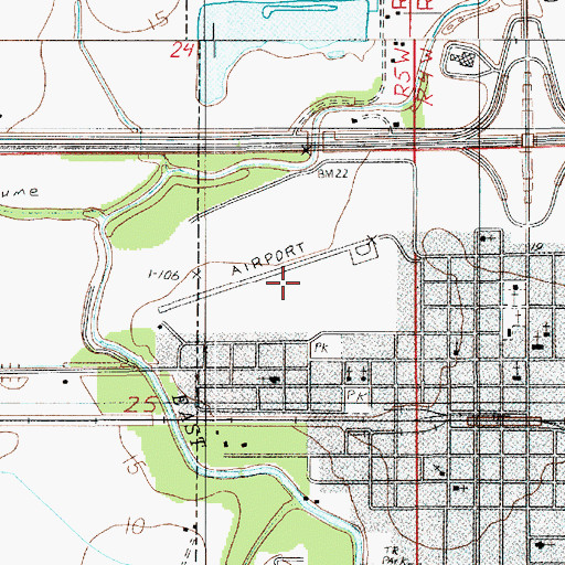 Topographic Map of Welsh Airport, LA