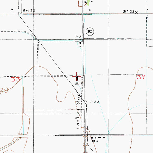 Topographic Map of Ag Aviation Airport, LA