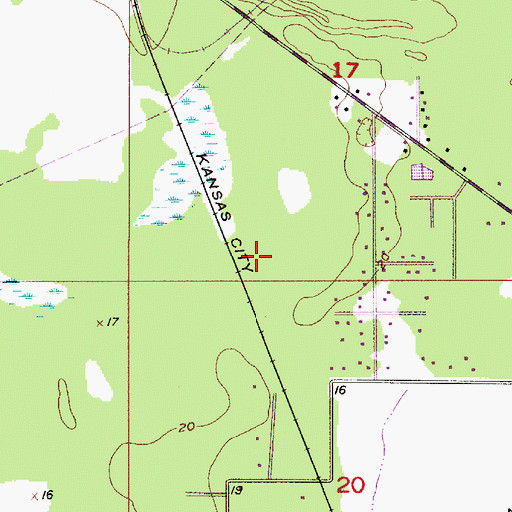 Topographic Map of Reynolds Airport, LA