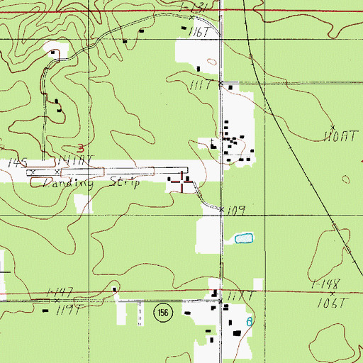 Topographic Map of David G Joyce Airport, LA