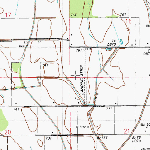 Topographic Map of Wisner-Gilbert Airport (historical), LA