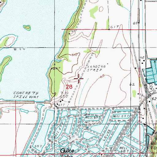 Topographic Map of Turkey Creek Lake Airport (historical), LA