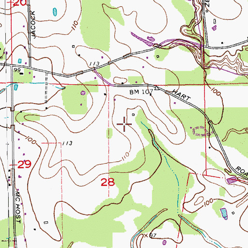 Topographic Map of Whitehead Ultralight Flightpark, LA