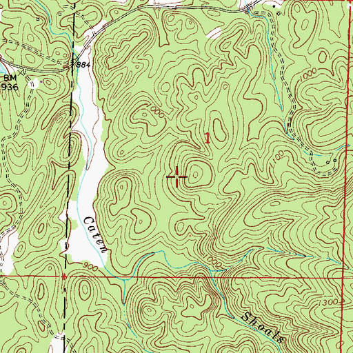 Topographic Map of Pitts Number Two Mine, AL