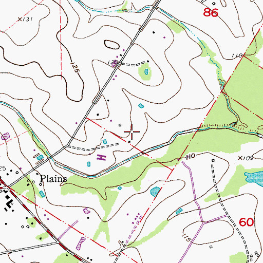 Topographic Map of Brian's Ultralight Flightpark, LA
