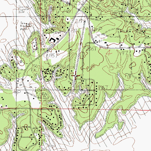 Topographic Map of Ammons Airport, LA