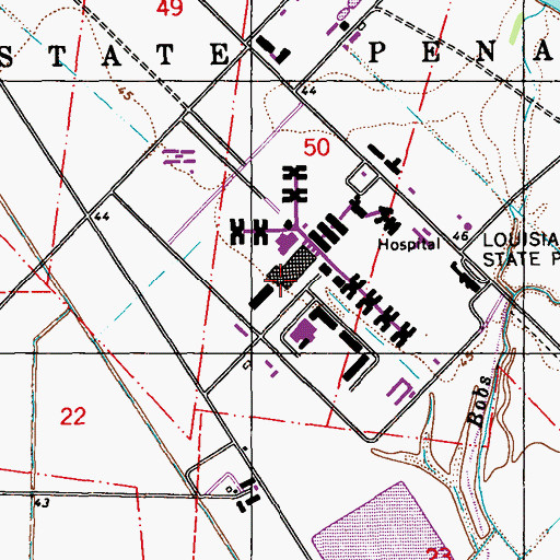 Topographic Map of KLSP-FM (Angola), LA