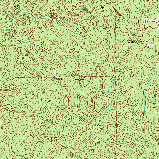 Topographic Map of Ivey Mine, AL