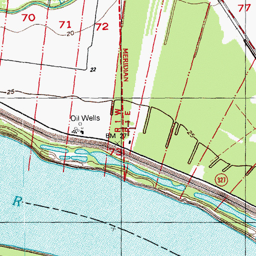 Topographic Map of KIEZ-FM (Brusly), LA