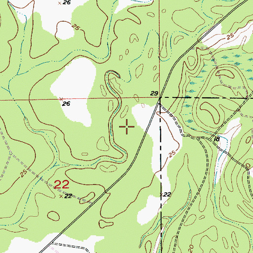 Topographic Map of KHLA-FM (Lake Charles), LA