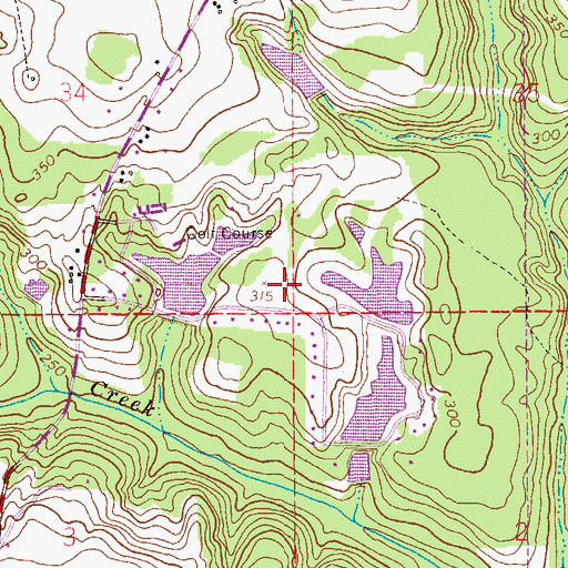 Topographic Map of Country Club Estates, AL